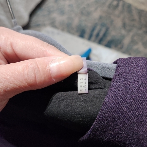 Elie Tahari Purple Wool Blend Sheath Dress w/ Contrast Piping - Size 4 - Picture 10 of 11